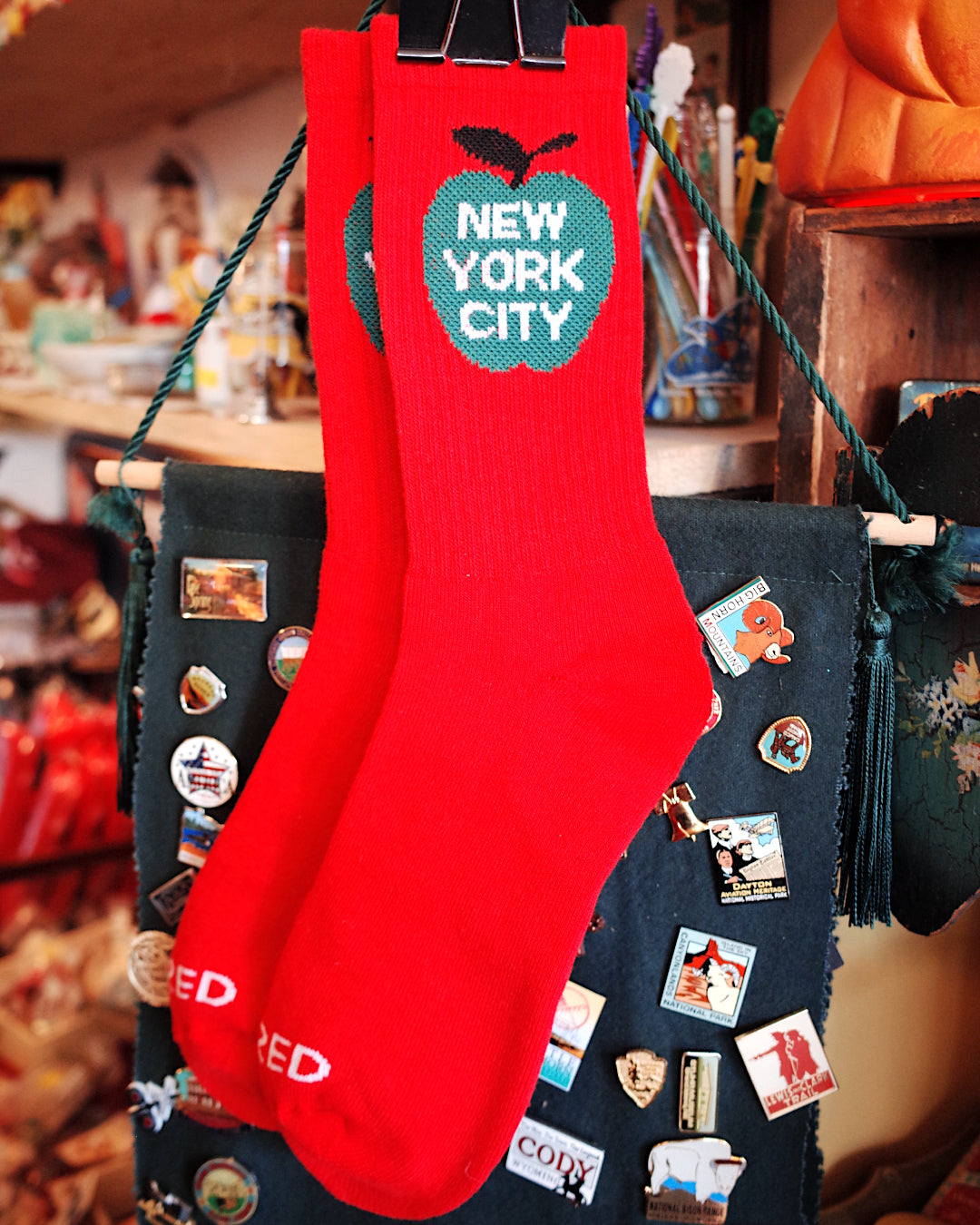 NYC Apple sock (RED)