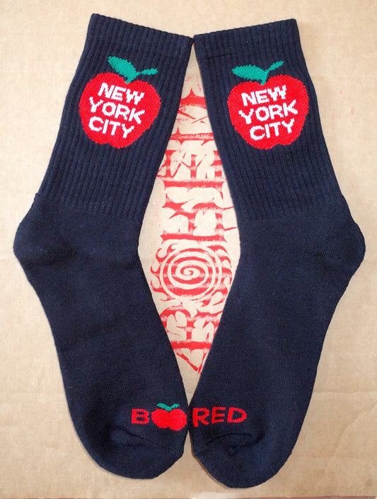 Bored NYC Apple Socks