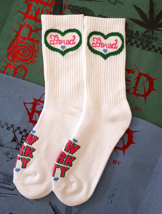 Bored Heart Socks